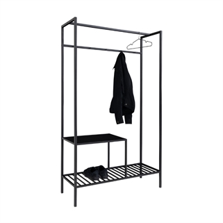 Karl garderobe med 2 hylder